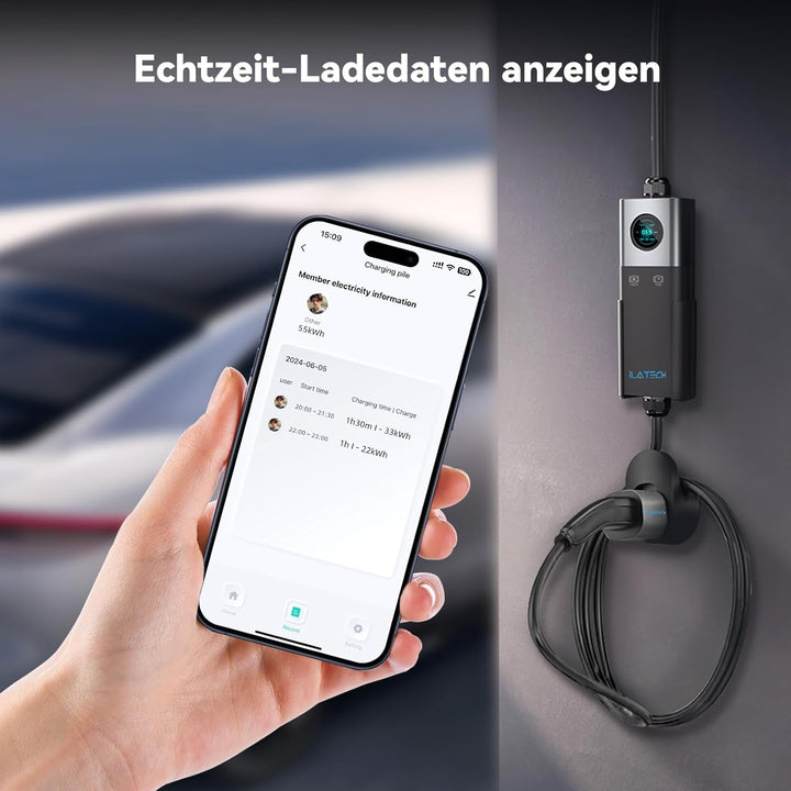 ILATECH Typ 2 mobiles Ladegerät 22kW - 5 Meter Kabel - Traveller Set Wifi - E-NRGY
