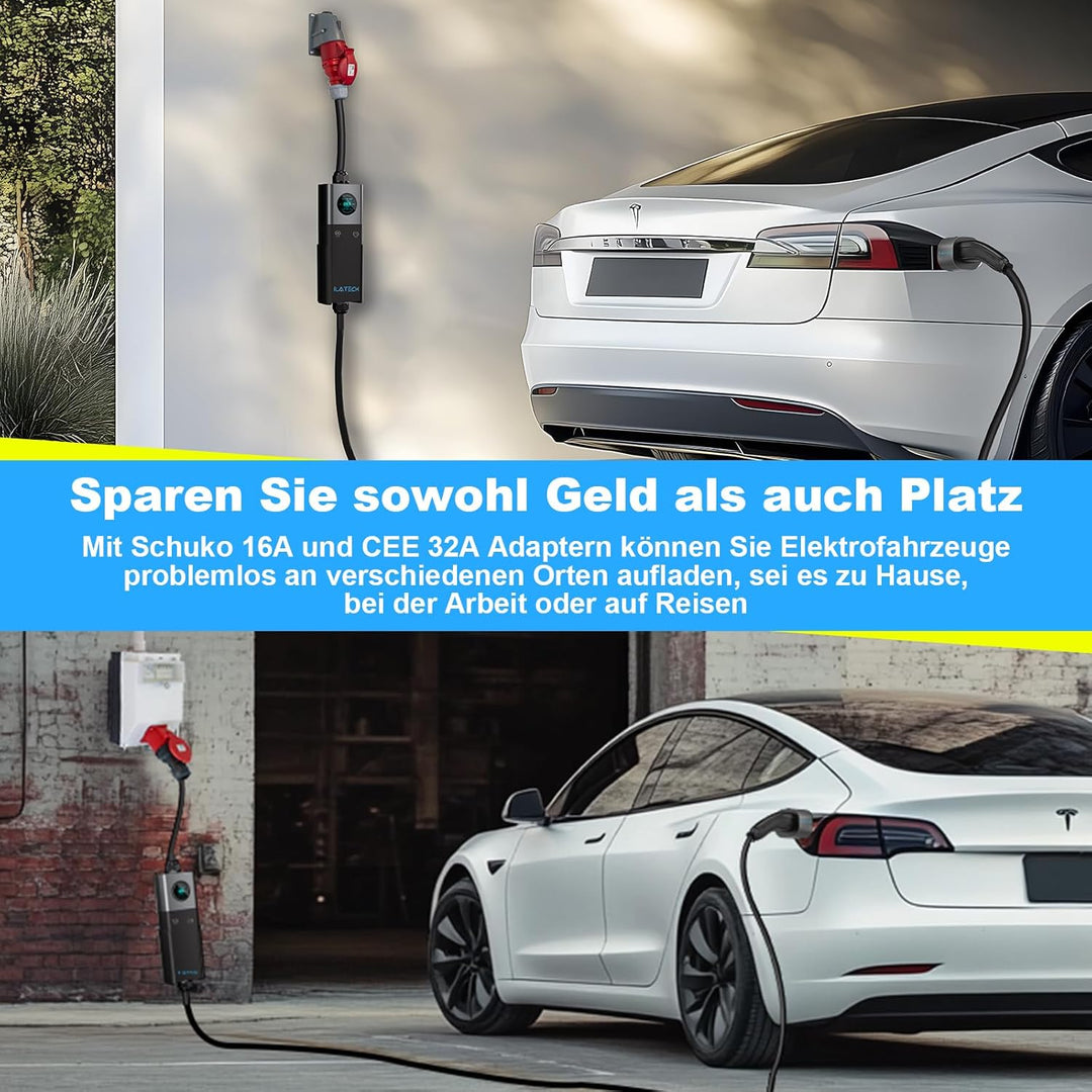 ILATECH Typ 2 mobiles Ladegerät 22kW - 5 Meter Kabel - Traveller Set Wifi - E-NRGY