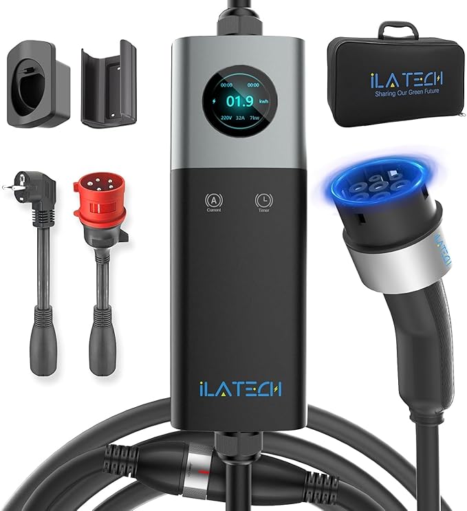 ILATECH Typ 2 mobiles Ladegerät 22kW – 5 Meter Kabel – Basic Set EU - E - NRGY