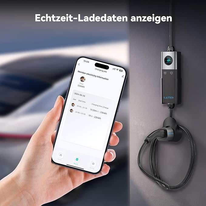 ILATECH Typ 2 mobiles Ladegerät 22kW – 5 Meter Kabel – Traveller Plus Set WiFi - E - NRGY